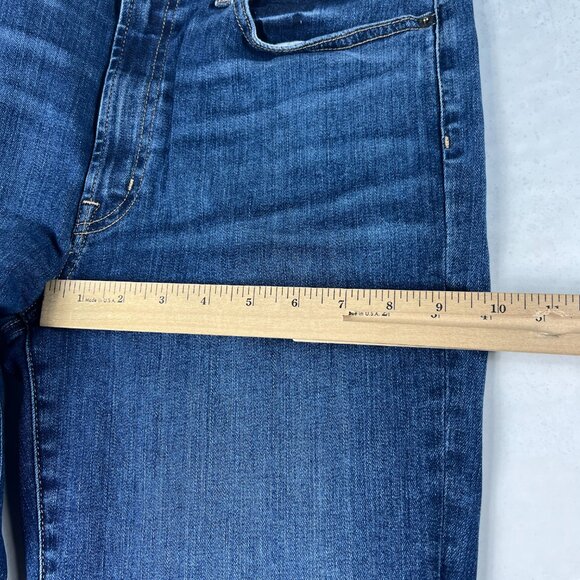 Edwin Jeans Women's 31 Bree Straight Crop High Rise Blue Faded Stretch Denim - Picture 14 of 16